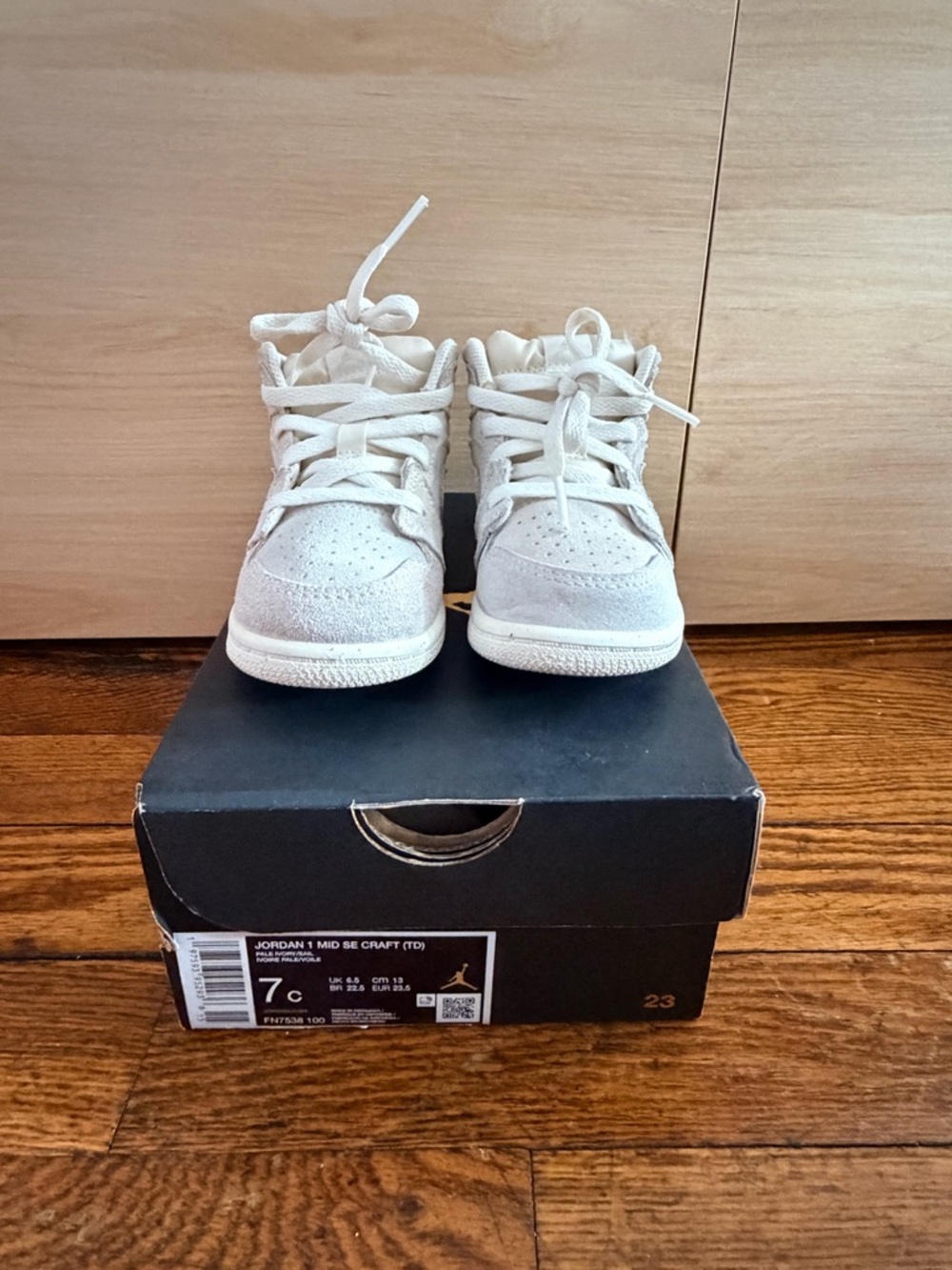 Nike Kids High-Top Sneakers - Cream